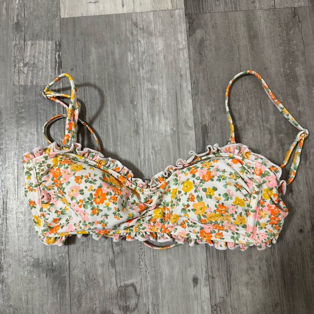 Wild Fable Floral Camisole with Ruffle Trim